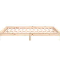 Massivholzbett mit LEDs 135x190 cm