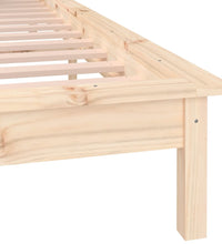 Massivholzbett mit LEDs 135x190 cm