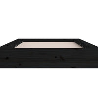 Massivholzbett Schwarz 135x190 cm