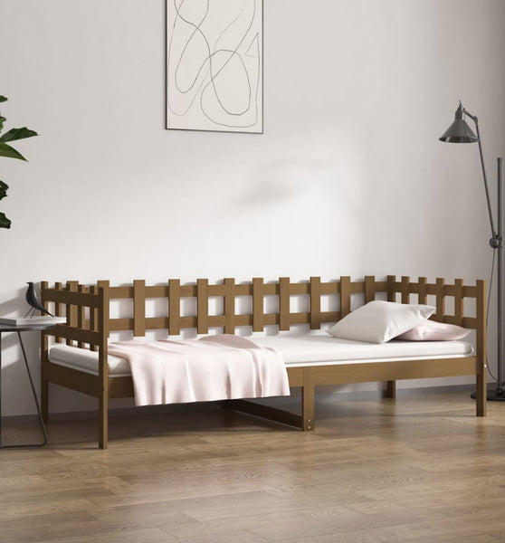 Tagesbett Honigbraun 80x200 cm Massivholz Kiefer