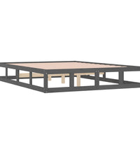 Massivholzbett Grau 120x190 cm