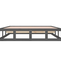 Massivholzbett Grau 135x190 cm