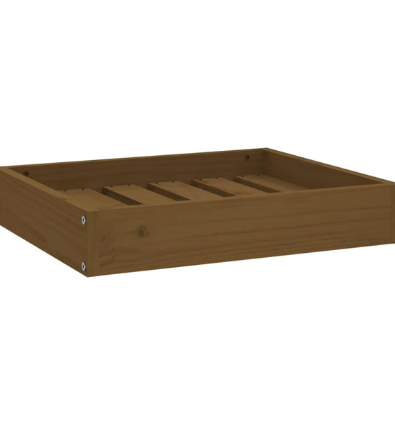 Hundebett Honigbraun 51,5x44x9 cm Massivholz Kiefer