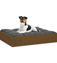 Hundebett Honigbraun 51,5x44x9 cm Massivholz Kiefer