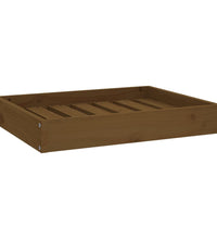 Hundebett Honigbraun 61,5x49x9 cm Massivholz Kiefer