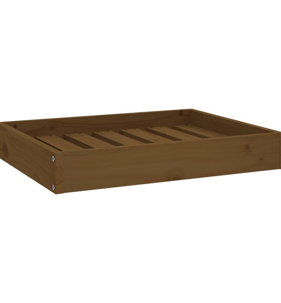 Hundebett Honigbraun 61,5x49x9 cm Massivholz Kiefer