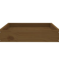 Hundebett Honigbraun 61,5x49x9 cm Massivholz Kiefer