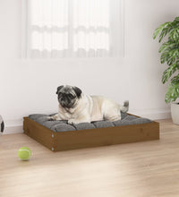 Hundebett Honigbraun 61,5x49x9 cm Massivholz Kiefer
