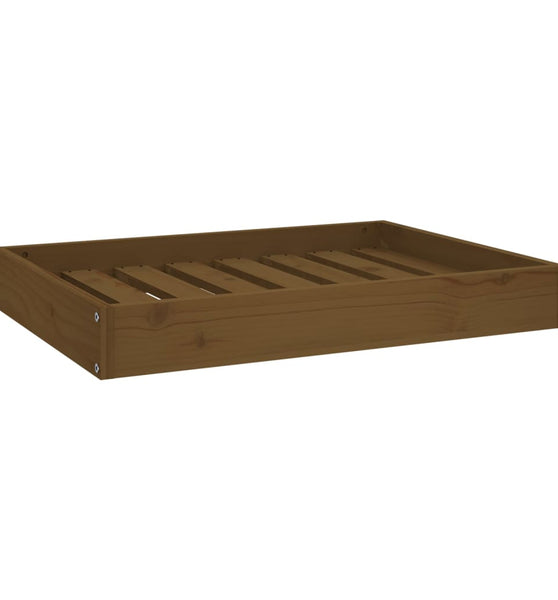 Hundebett Honigbraun 71,5x54x9 cm Massivholz Kiefer