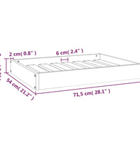 Hundebett Honigbraun 71,5x54x9 cm Massivholz Kiefer