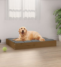 Hundebett Honigbraun 71,5x54x9 cm Massivholz Kiefer