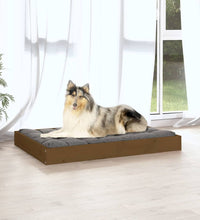 Hundebett Honigbraun 91,5x64x9 cm Massivholz Kiefer