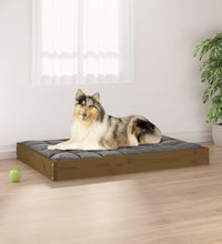 Hundebett Honigbraun 91,5x64x9 cm Massivholz Kiefer