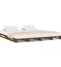 Palettenbett Honigbraun 120x200 cm Massivholz Kiefer