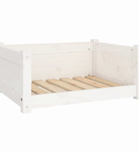 Hundebett Weiß 65,5x50,5x28 cm Massivholz Kiefer