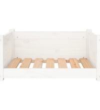 Hundebett Weiß 65,5x50,5x28 cm Massivholz Kiefer