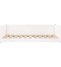 Hundebett Weiß 95,5x65,5x28 cm Massivholz Kiefer