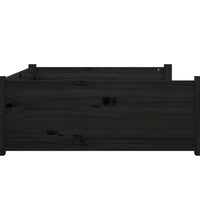 Hundebett Schwarz 95,5x65,5x28 cm Massivholz Kiefer