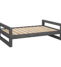 Hundebett Grau 95,5x65,5x28 cm Massivholz Kiefer