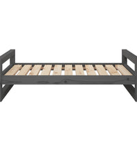 Hundebett Grau 95,5x65,5x28 cm Massivholz Kiefer