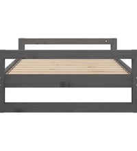 Hundebett Grau 95,5x65,5x28 cm Massivholz Kiefer