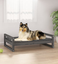 Hundebett Grau 95,5x65,5x28 cm Massivholz Kiefer