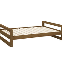 Hundebett Honigbraun 105,5x75,5x28 cm Massivholz Kiefer