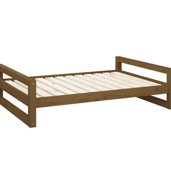 Hundebett Honigbraun 105,5x75,5x28 cm Massivholz Kiefer