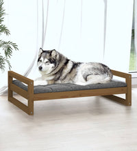 Hundebett Honigbraun 105,5x75,5x28 cm Massivholz Kiefer