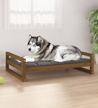Hundebett Honigbraun 105,5x75,5x28 cm Massivholz Kiefer