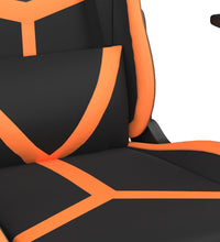 Gaming-Stuhl mit Massagefunktion Schwarz und Orange Kunstleder