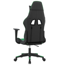 Gaming-Stuhl mit Massagefunktion Schwarz und Grün Kunstleder