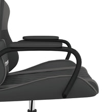 Gaming-Stuhl mit Massagefunktion Schwarz und Grau Kunstleder