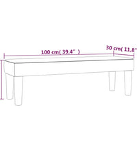 Sitzbank Dunkelbraun 100x30x30 cm Stoff