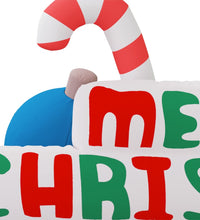 Aufblasbare Weihnachtsdekoration Merry Christmas mit LEDs 197cm