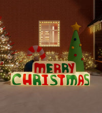 Aufblasbare Weihnachtsdekoration Merry Christmas mit LEDs 197cm