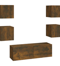 TV-Wandschrank-Set Räuchereiche Holzwerkstoff