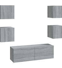 TV-Wandschrank-Set Grau Sonoma Holzwerkstoff