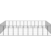 40-tlg. Hundelaufstall Schwarz 50x100cm Stahl Pulverbeschichtet