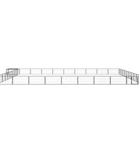 40-tlg. Hundelaufstall Schwarz 100x50cm Stahl Pulverbeschichtet