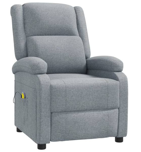 Massagesessel Hellgrau Stoff