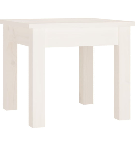 Couchtisch Weiß 35x35x30 cm Massivholz Kiefer