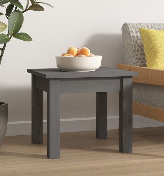 Couchtisch Grau 35x35x30 cm Massivholz Kiefer