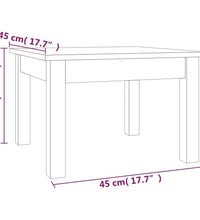 Couchtisch Honigbraun 45x45x30 cm Massivholz Kiefer