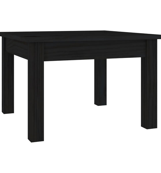 Couchtisch Schwarz 45x45x30 cm Massivholz Kiefer