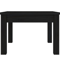 Couchtisch Schwarz 45x45x30 cm Massivholz Kiefer