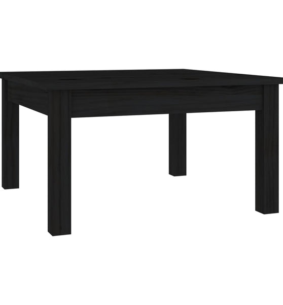 Couchtisch Schwarz 55x55x30 cm Massivholz Kiefer