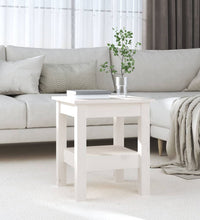 Couchtisch Weiß 35x35x40 cm Massivholz Kiefer