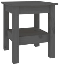 Couchtisch Grau 35x35x40 cm Massivholz Kiefer