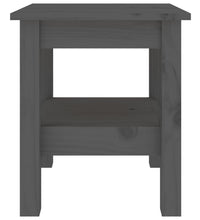 Couchtisch Grau 35x35x40 cm Massivholz Kiefer
